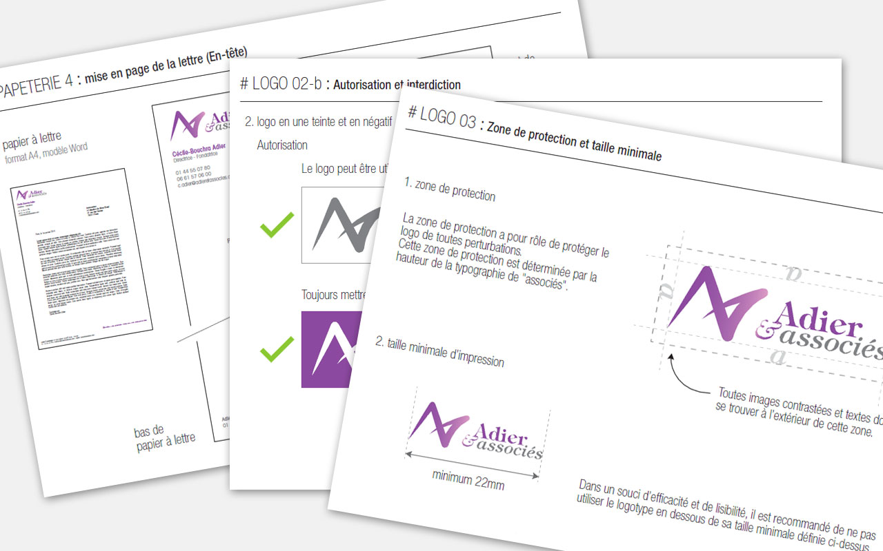 Charte de logotype Adier & associés