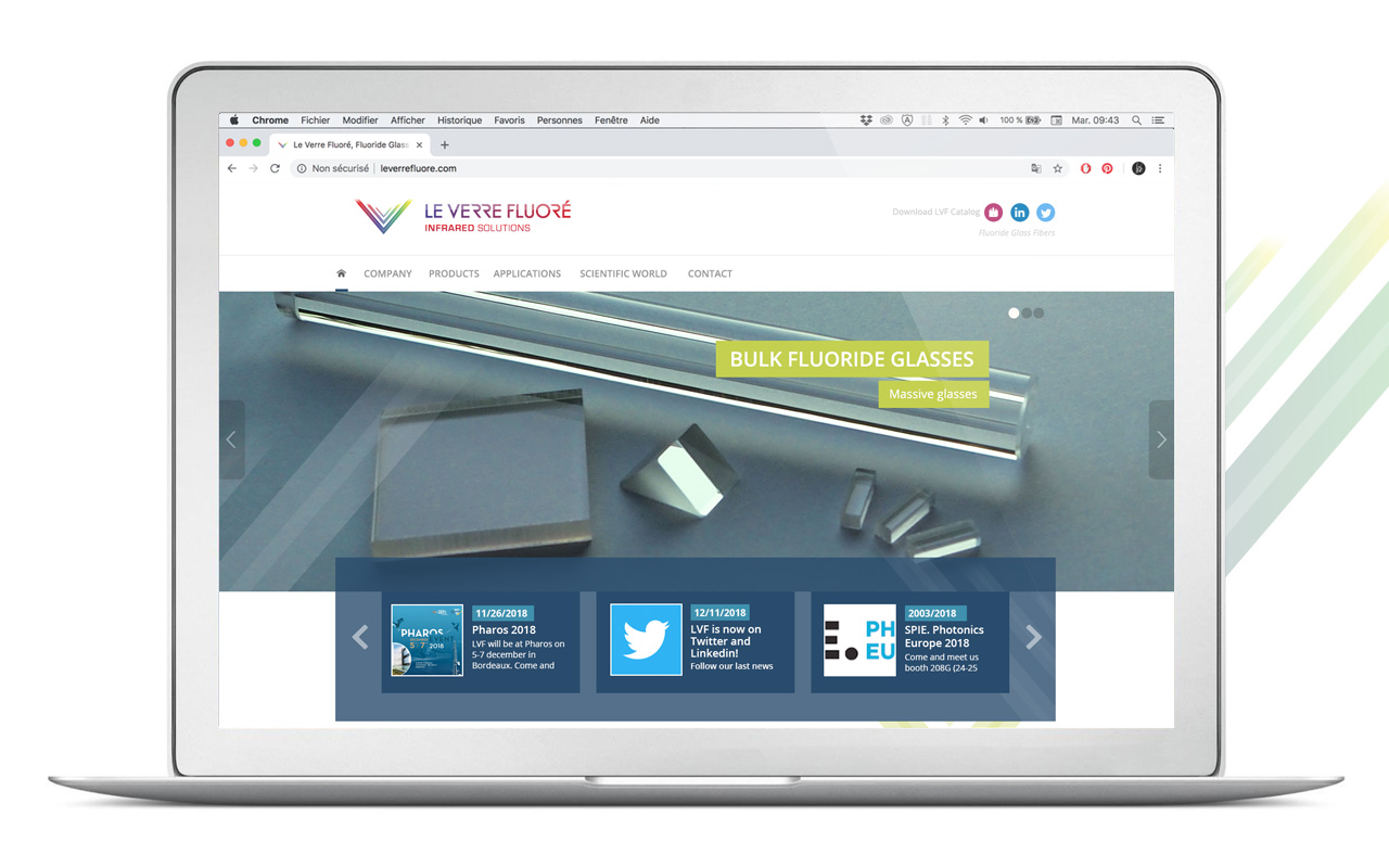 Site internet Wordpress du Verre Fluoré