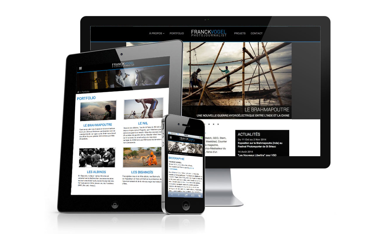 Webdesign du site de Franck Vogel