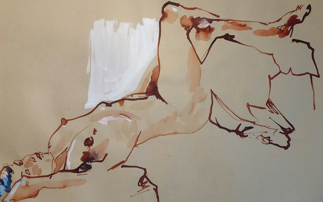 Modèle vivant à l'atelier