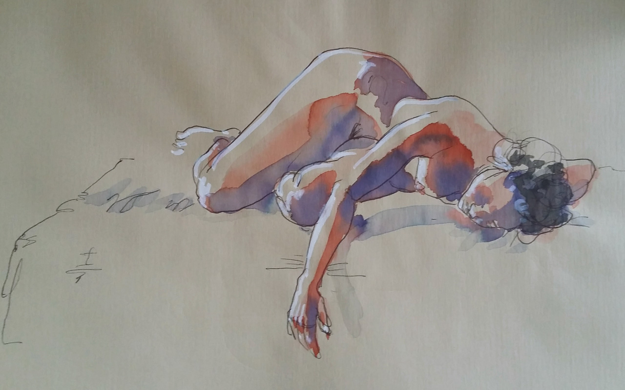 Modèle vivant à l'atelier
